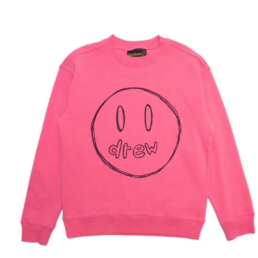 Drew House Sketch Mascot Crewneck - Hot Pink Large NWT